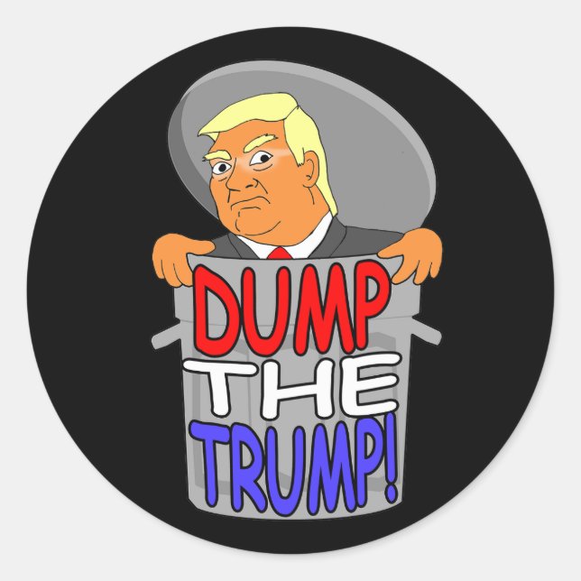 Dumpa Donald Trump Stickers Runt Klistermärke (Framsida)