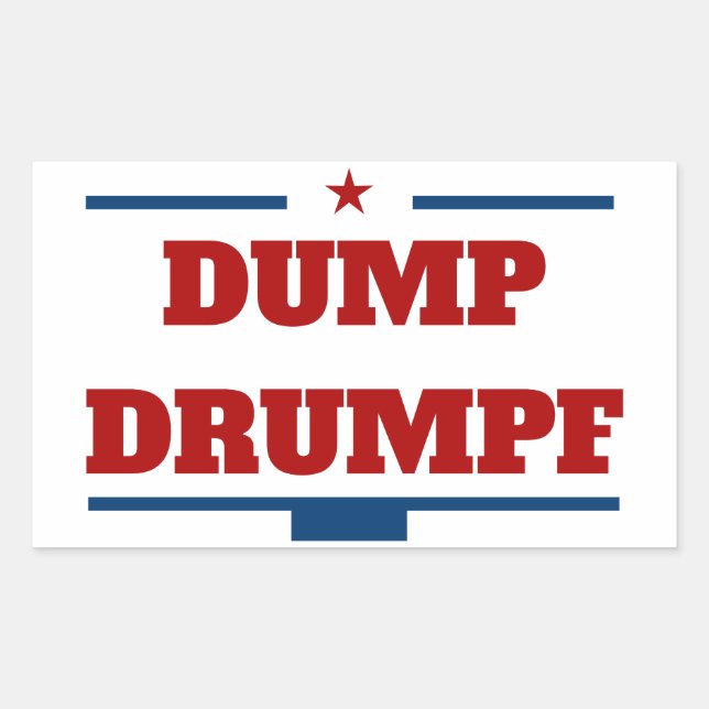 Dumpa Drumpf Rektangulärt Klistermärke (Framsida)