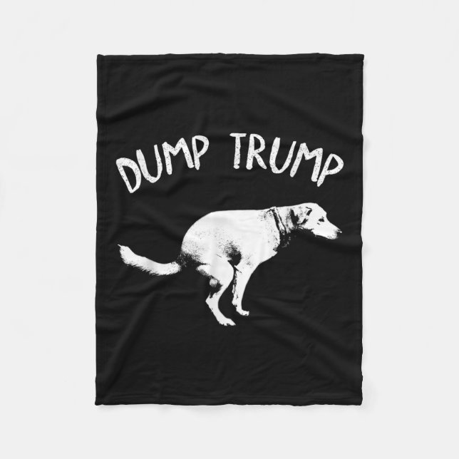 Dumpa Hund för dumptrumpning Fleecefilt (Framsidan)