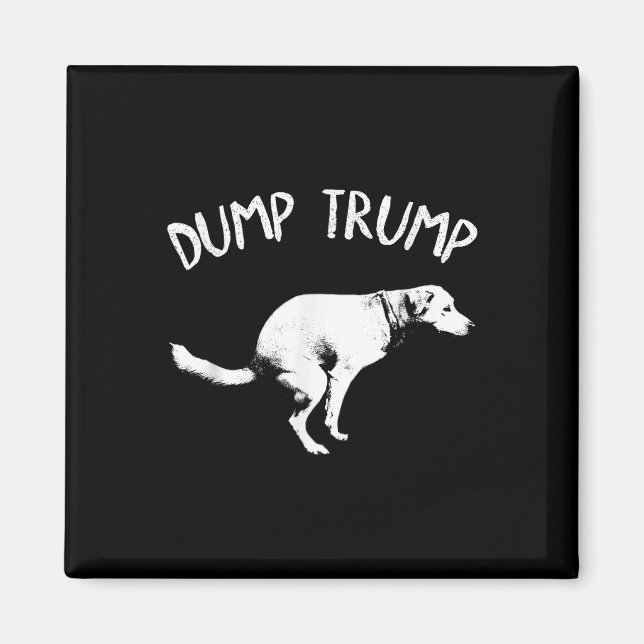 Dumpa Hund för dumptrumpning Magnet (Framsidan)