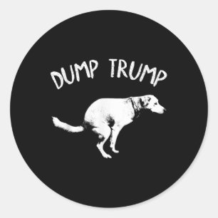 Dumpa Hund för dumptrumpning Runt Klistermärke
