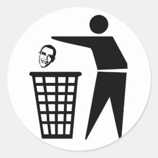 Dumpa Obama-klistermärken Runt Klistermärke