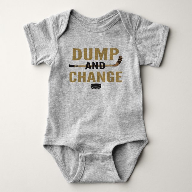 Dumpa och byt Hockey Baby Golden Sticks T Shirt (Framsida)