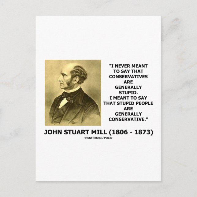 Dumpa personer är i allmänhet Konservativets offer Vykort (Framsida)