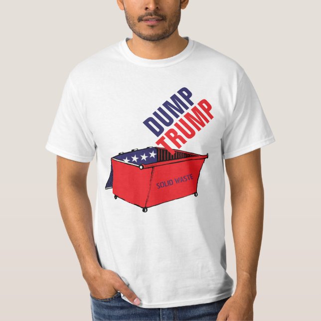Dumpa röd trumf, vit & den roliga tee shirt (Framsida)
