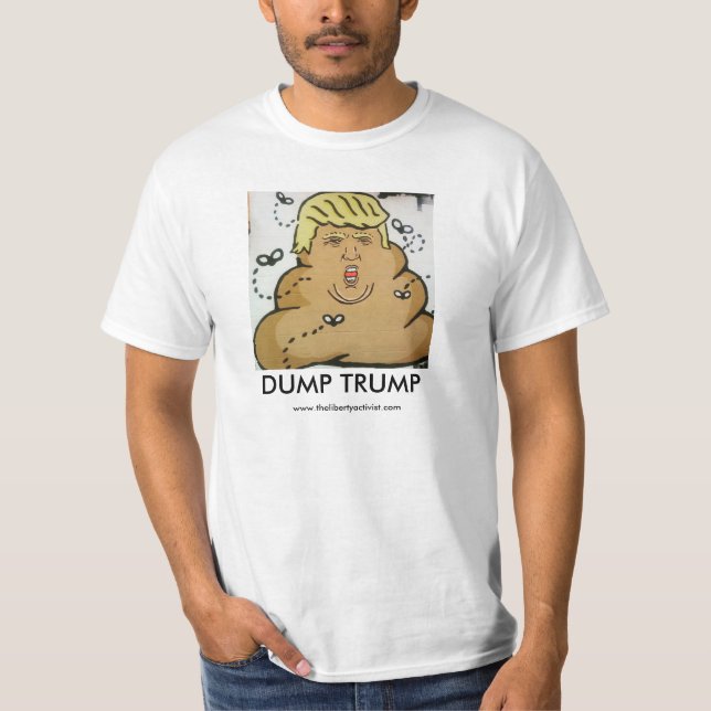 Dumpa trumf - den fecal materien av polticsen t-shirt (Framsida)