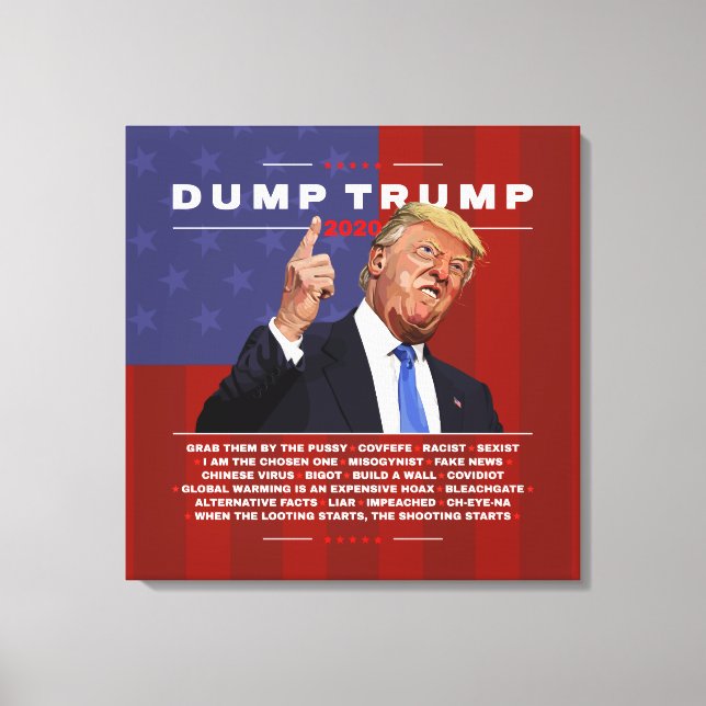 Dumpa Trump 2020-illustration Canvastryck (Framsida)
