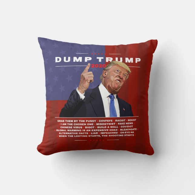 Dumpa Trump 2020-illustration Kudde (Framsida)