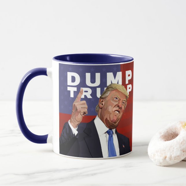 Dumpa Trump 2020-illustration Mugg (Med munk)