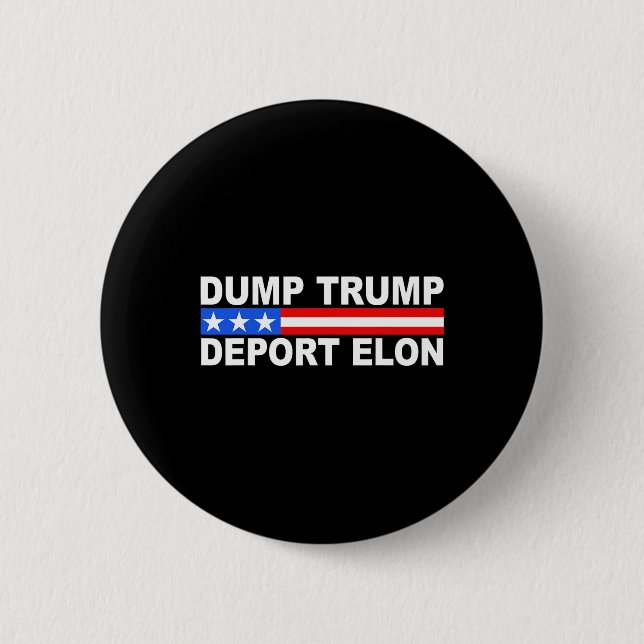 Dumpa Trump Deport Elon 50501 Knapp (Framsida)