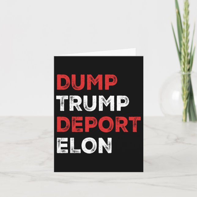 Dumpa Trump Deport Elon Kort (Framsida)