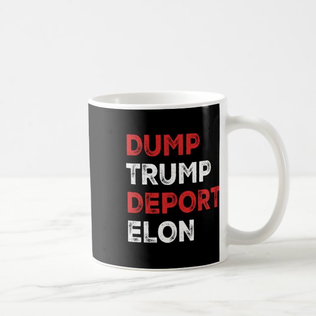 Dumpa Trump Deporter Elon  Kaffemugg (Höger)