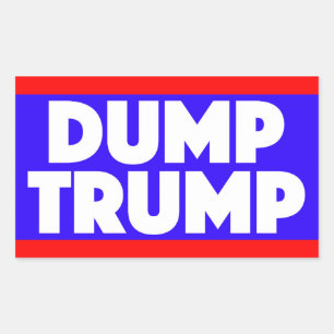 Dumpa Trump-etikett Rektangulärt Klistermärke