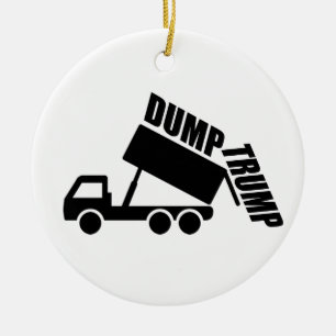 Dumpa Trump lastbil Julgransprydnad Keramik