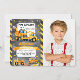 Dumpa varje Sak är det foto på födelsedagskalas Inbjudningar