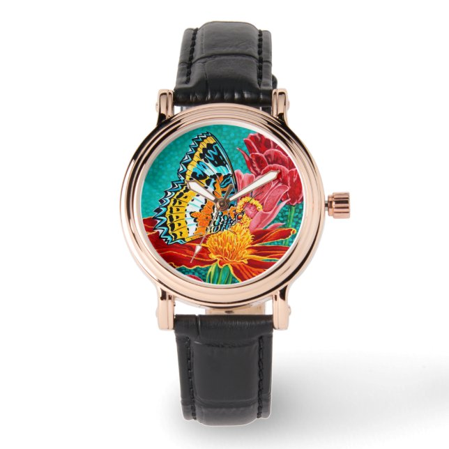 Dumpad fjäril I Armbandsur (Framsida)