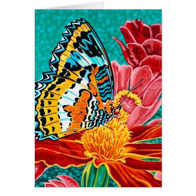 Dumpad fjäril I Hälsningskort (Framsidan)