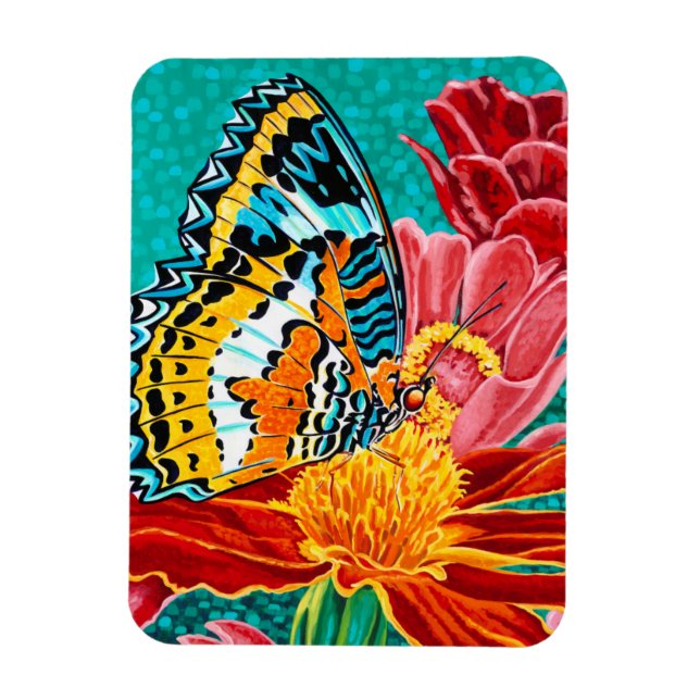 Dumpad fjäril I Magnet (Vertikal)