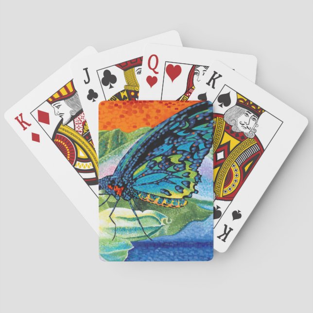 Dumpad fjäril II Spelkort (Baksidan)