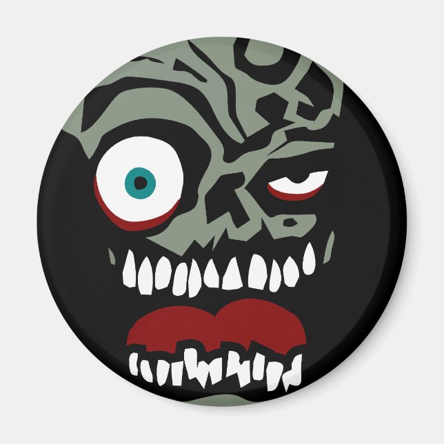 Dumpens Zombie ansikte Magnet (Framsidan)