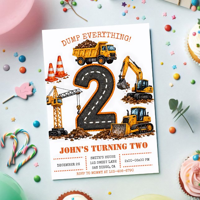 Dumper Last 2-årsdag Inbjudningar (Skapare uppladdad)