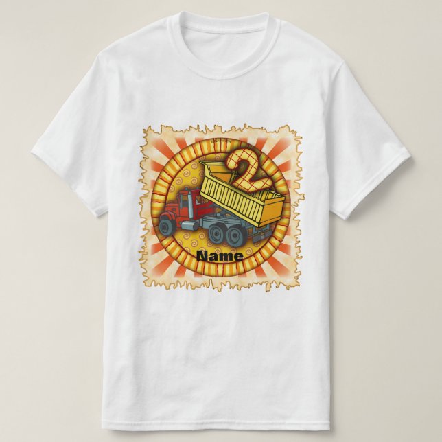 Dumper last på 2-årsdag t shirt (Design framsida)