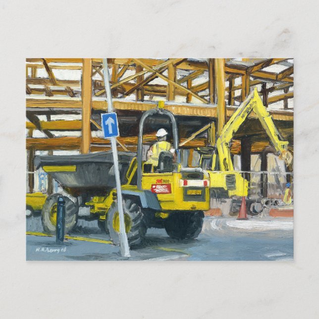 Dumper Lastbil, Cardiff, Wales, Förenade kungarike Vykort (Framsida)