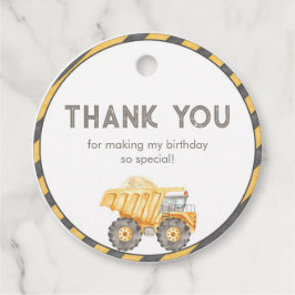 Dumper Lastbil för Konstruktion Gåvor Etiketter