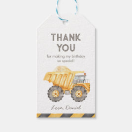 Dumper Lastbil för Konstruktion Presentetikett