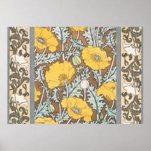Dumpetbild Illustration Flower Nouveau Poster