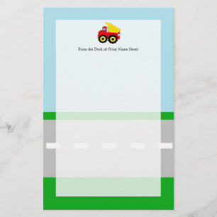 Dumplastbil för barntillverkning brevpapper