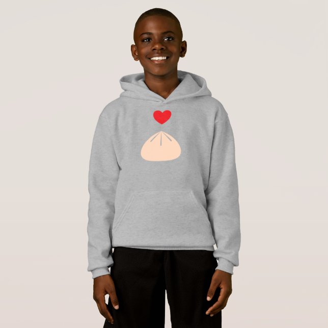 Dumpling av Kärlek Kids Unisex Pullover Hoodie T Shirt (Hel framsida)