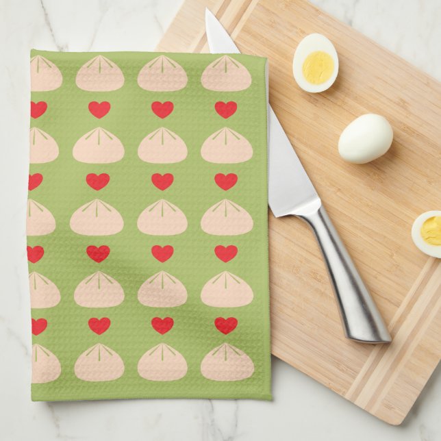 Dumpling av Kärlek Matcha Kitchen Towel Kökshandduk (Vikt i Fjärdedel)