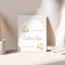 Dumpling Birthday Sign, Dim Sum Birthday