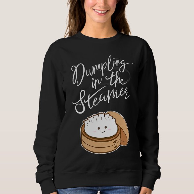 Dumpling i ångaren Söt graviditetsannonsering T Shirt (Framsida)