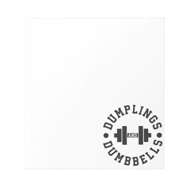 Dumplings and Dumbbells - Bulking - Lustig Novelty Anteckningsblock (Framsida)