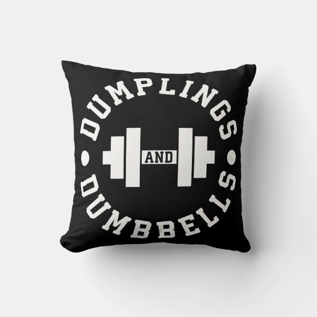 Dumplings and Dumbbells - Bulking - Lustig Novelty Kudde (Framsida)