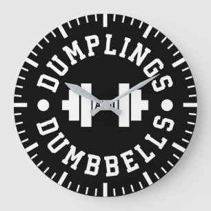 Dumplings and Dumbbells - Bulking - Lustig Novelty Stor Klocka