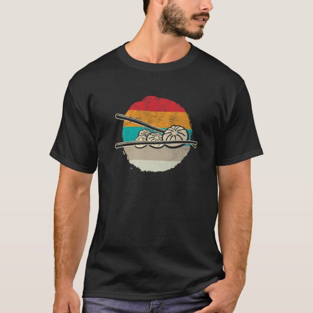 Dumplings Dim Sum Retro China Food T Shirt (Framsida)