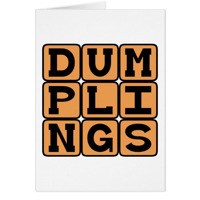 Dumplings, Kokta Degbollar Hälsningskort (Framsidan)
