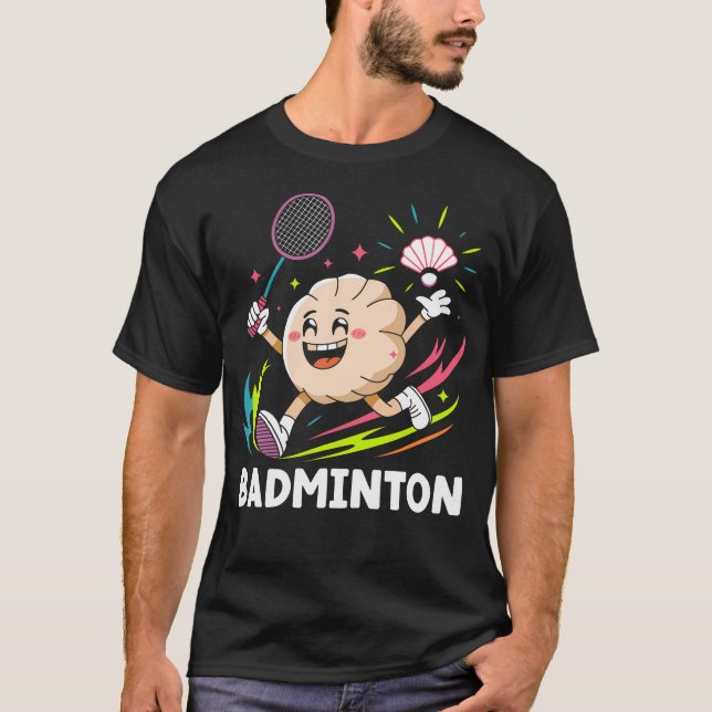 Dumplings Spelar Badminton Bestick Wrap Kök Sp T Shirt (Framsida)
