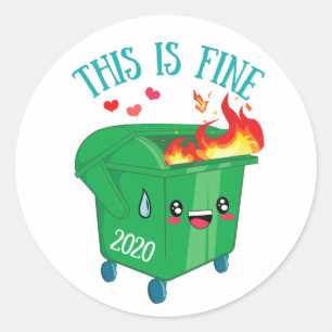 Dumpstensbrand Detta är Bra 2020 Sucks Runt Klistermärke