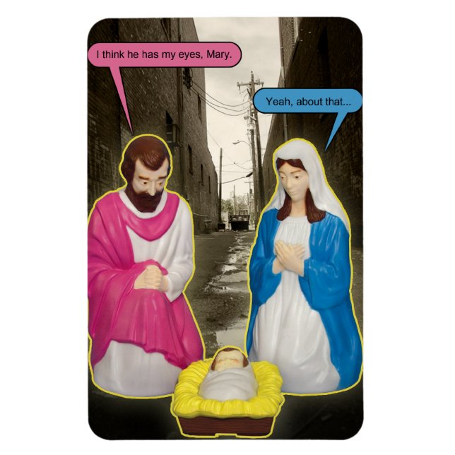 Dumpster Baby Jesus Julmagnet Magnet (Vertikal)