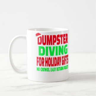 Dumpster Diving Christmas Santa Hat Kaffemugg