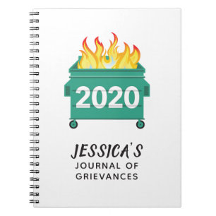 Dumpster Fire 2020-personligens lustiga journal Anteckningsbok