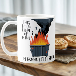 Dumpster Fire Låt ditt ljus skina roligt Kaffemugg