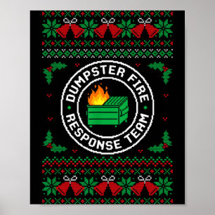 Dumpster Fire Resnse Team Fula Jultröja X Poster