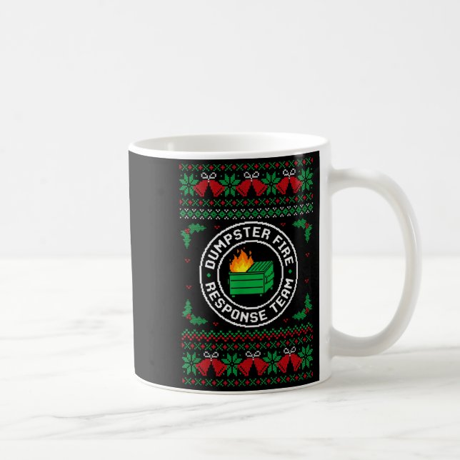 Dumpster Fire Resnse Team Ugly Christmas Sweater X Kaffemugg (Höger)