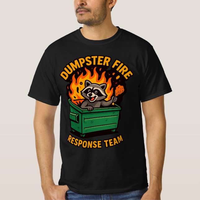 Dumpster Fire Response Team l Raccoon Sopor Panda T Shirt (Framsida)