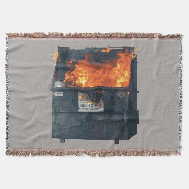 Dumpster Fire - rolig het röra Filt (Framsidan)